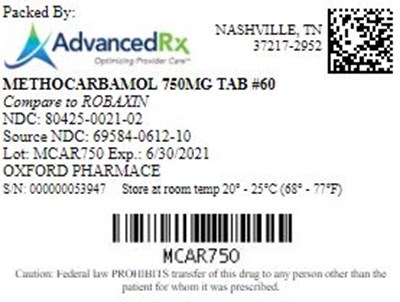 Methocarbamol 500mg Tab Qty 60 NDC 80425-0021.jpg Methocarbamol 500mg Tab Qty 60 NDC 80425 0021